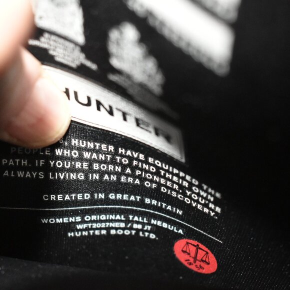 $180 HUNTER Nebula Original TALL Rain Boot WATERPROOF SNOW WINER 9 (G11) - Picture 8 of 8